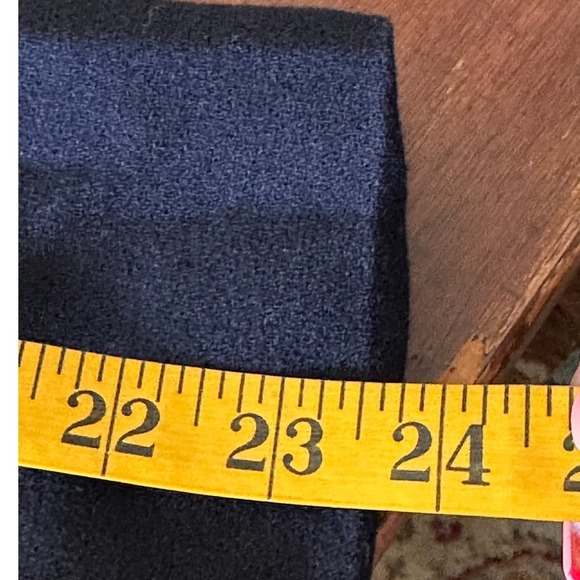 JONES NEW YORK VTGE Navy Velvet Collar Double Breasted Blazer SZ 8 Gold Buttons - Picture 15 of 15